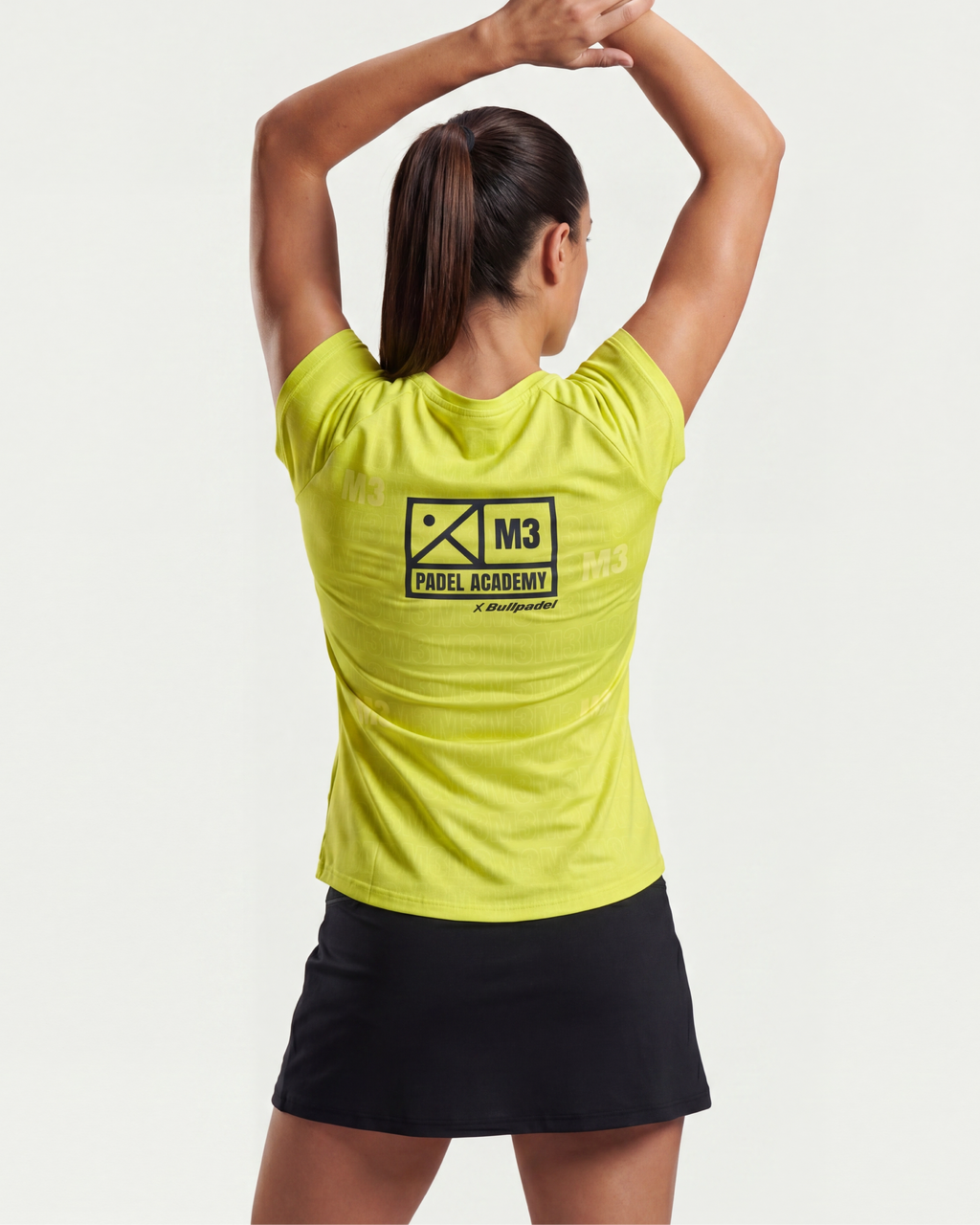 Camiseta de Pádel Mujer M3 x Bullpadel Verde Lima Cuello V