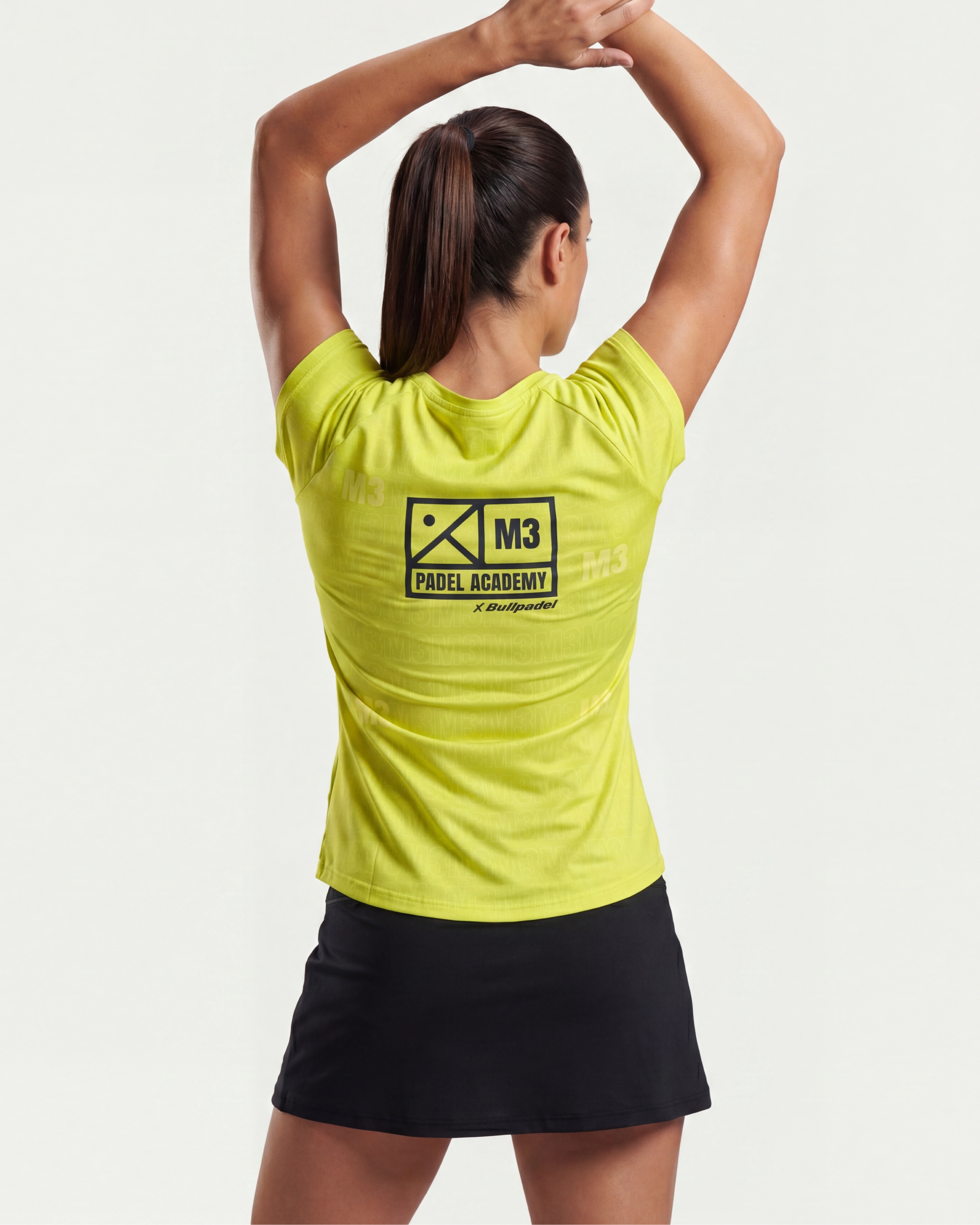 Camiseta de Pádel Mujer M3 x Bullpadel Verde Lima Cuello V