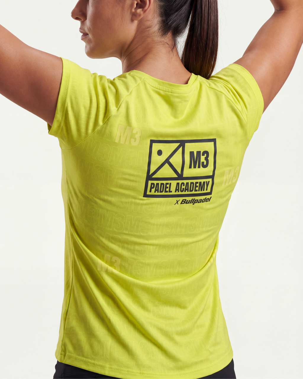 Camiseta de Pádel Mujer M3 x Bullpadel Verde Lima Cuello V