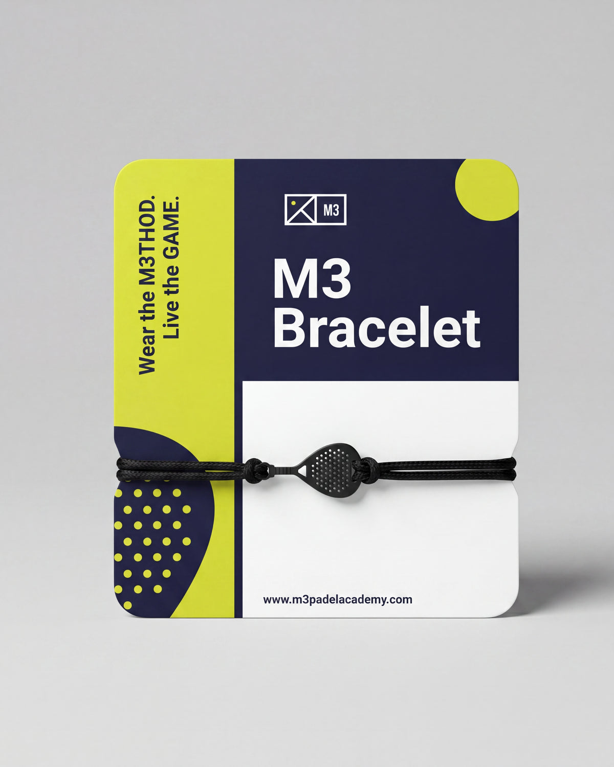 Pulsera de Padel M3 – Negra Ajustable